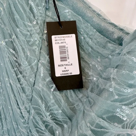 THEIA Carol One Shoulder Gown NWT 6 - Picture 8 of 9